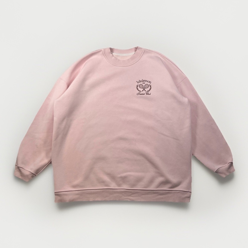 LULULEMON Heavyweight Fleece Pullover Strawberry Milkshake Tennis Club M/L